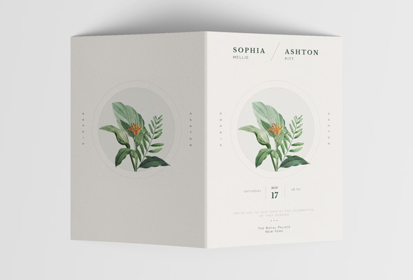 Folded-wedding order-of-service-programme